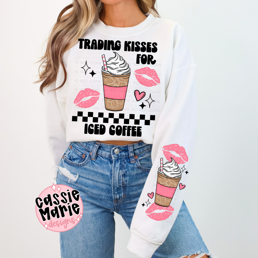 Trading Kisses for Iced Coffee PNG