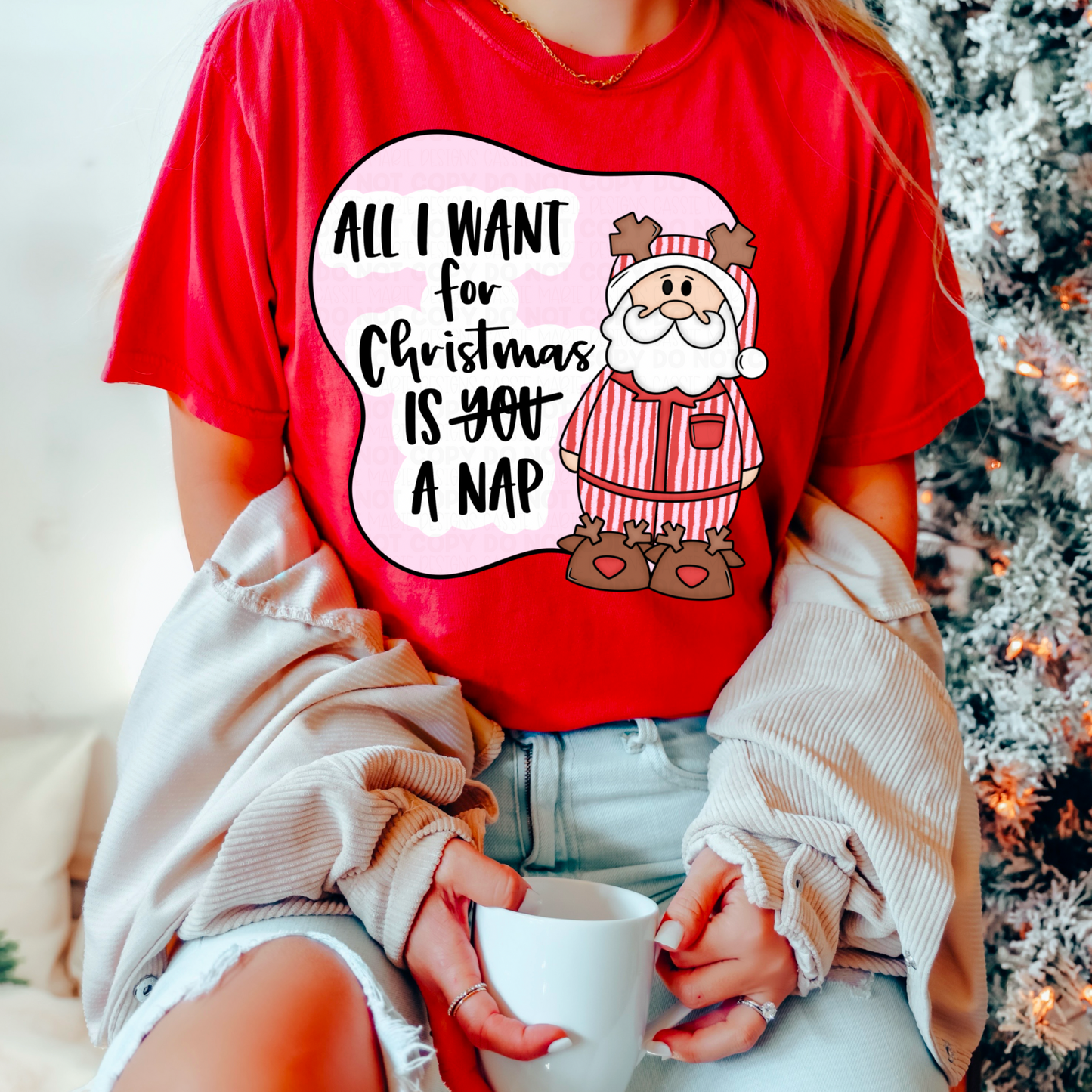 All I Want For Christmas Is A Nap PNG