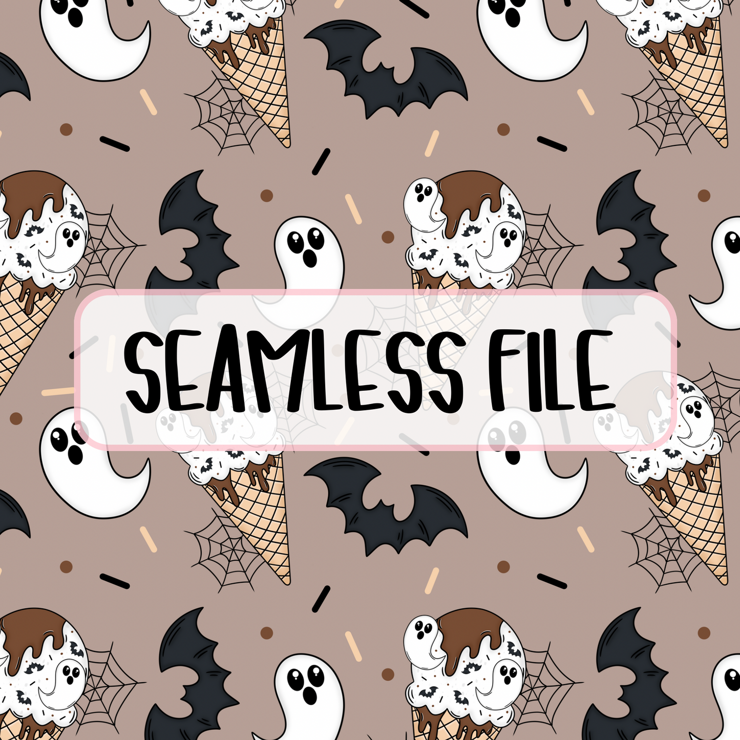 Spooky Ice Cream Seamless