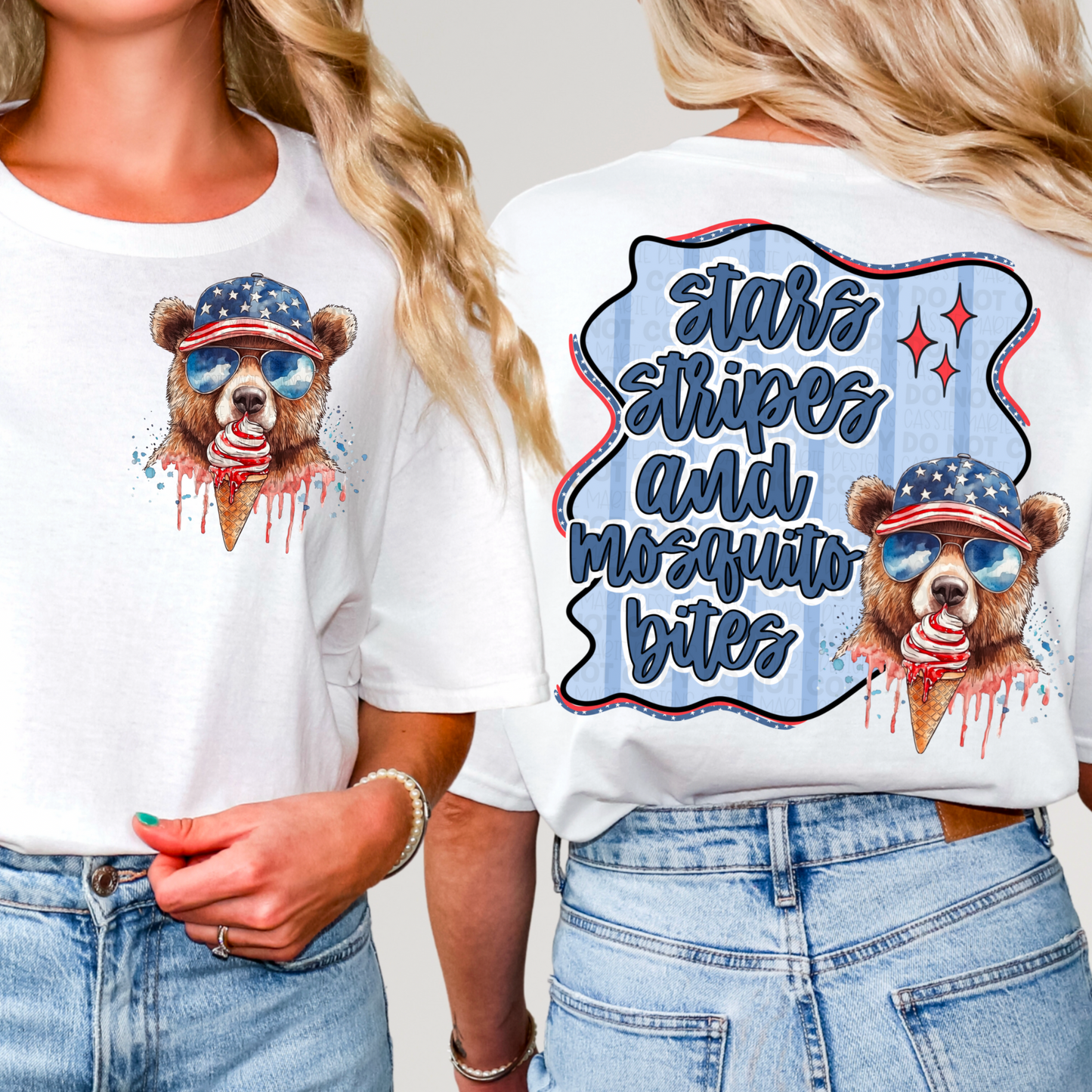 Stars Stripes and Mosquito Bites PNGs