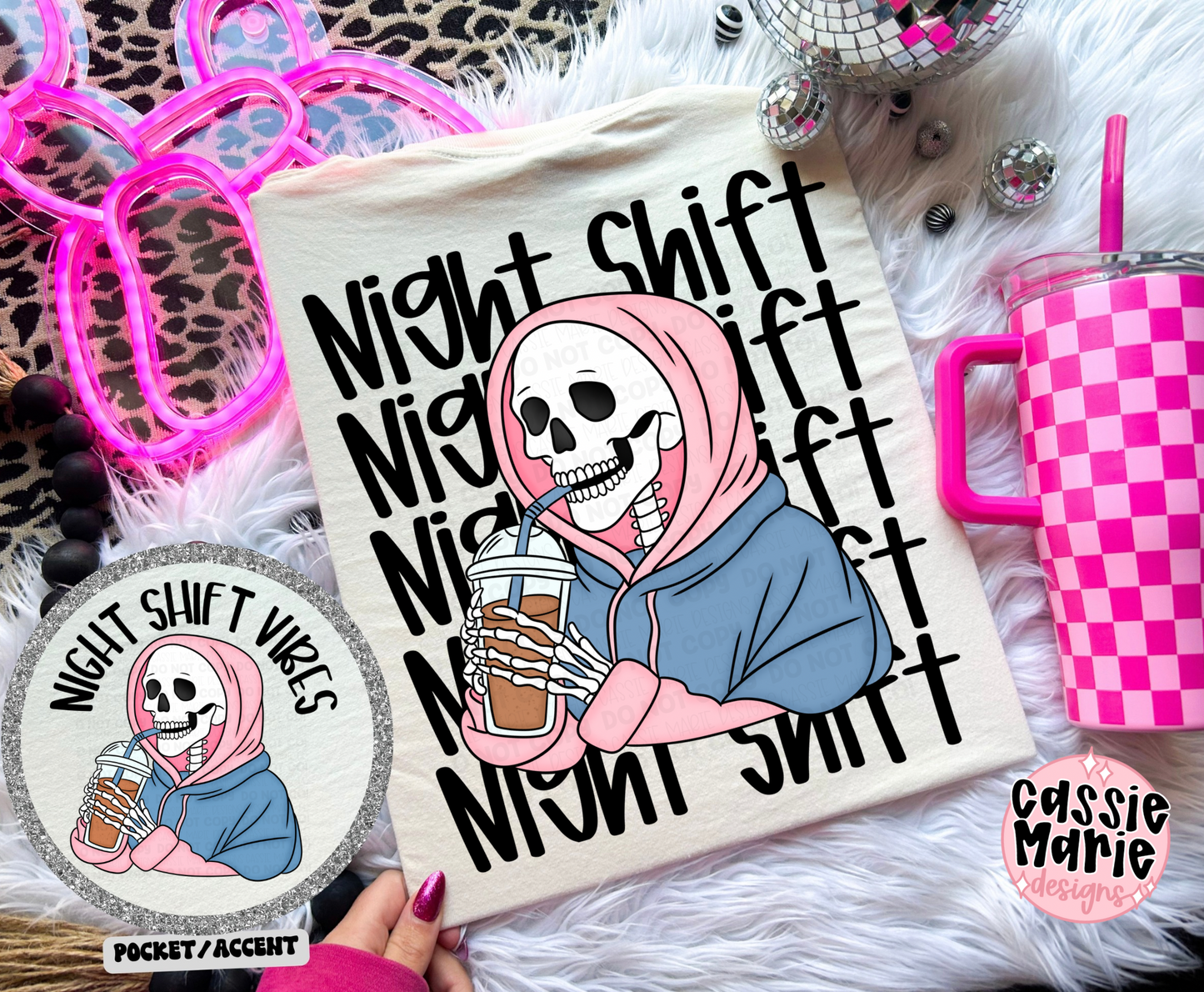 Night Shift Skeleton PNG