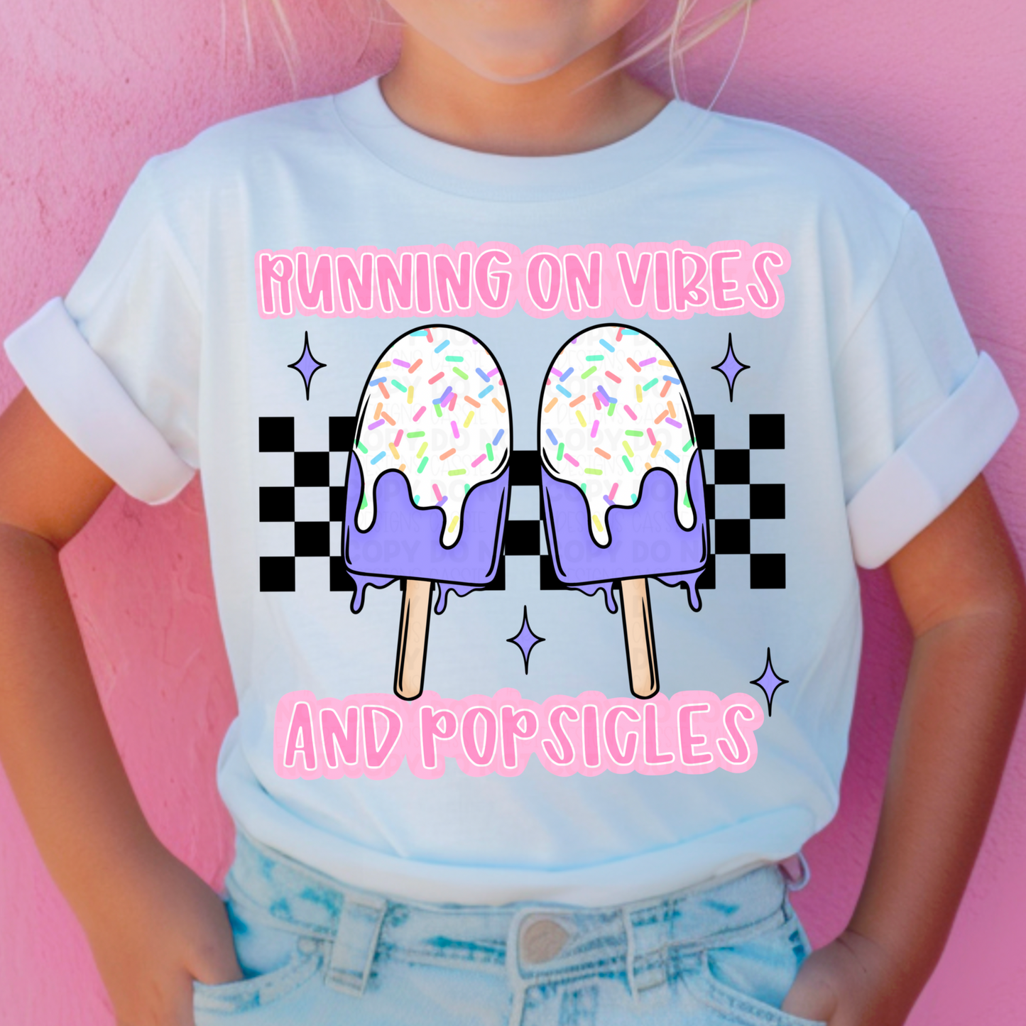 Running on Vibes and Popsicles PNG