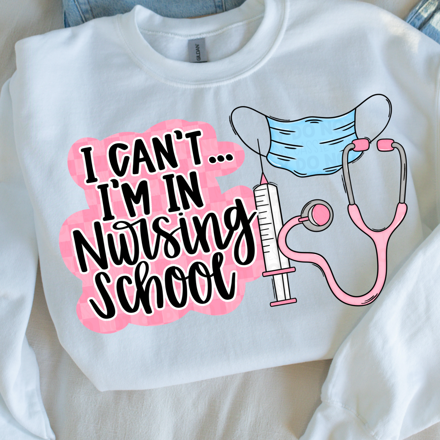 I Can’t I’m In Nursing School PNG