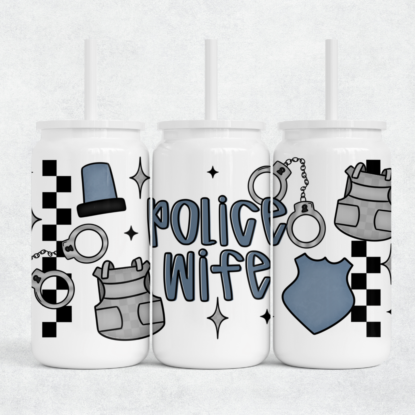 Police Wife 16oz Wrap PNG