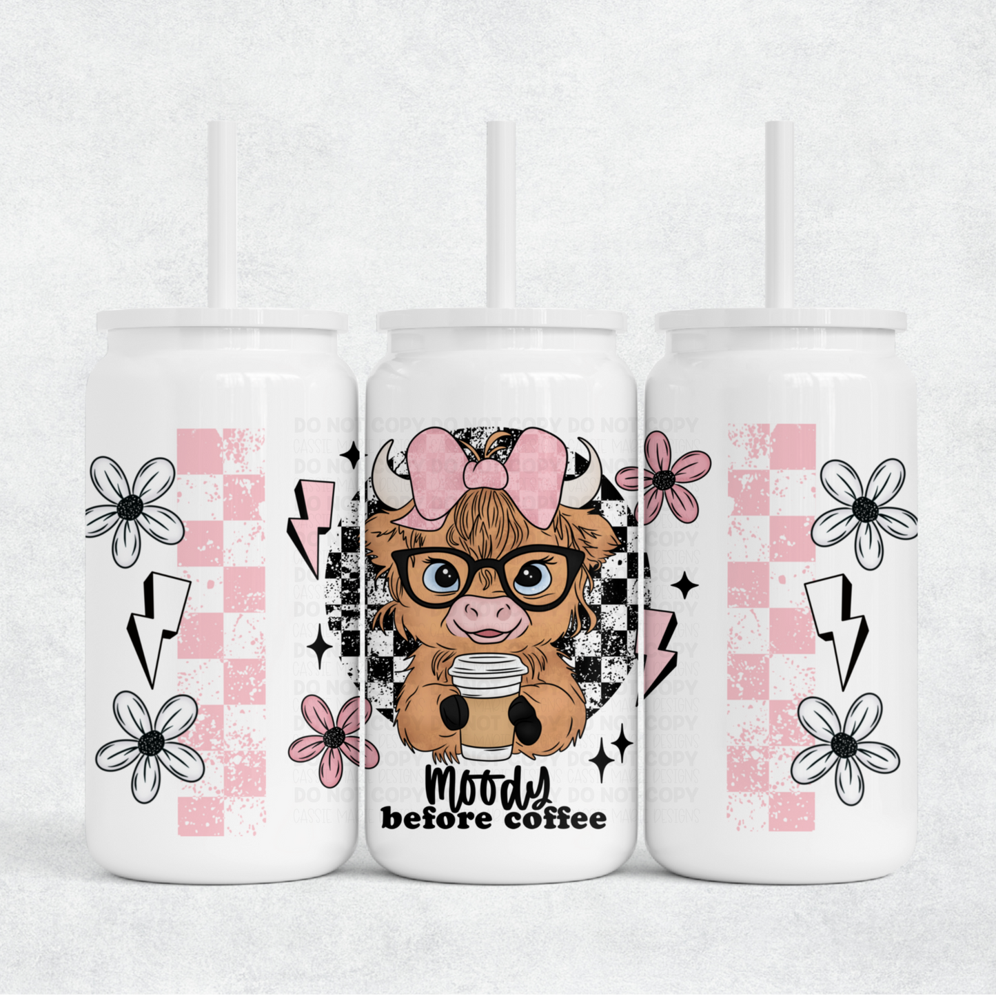 Moody Before Coffee 16oz Wrap PNG