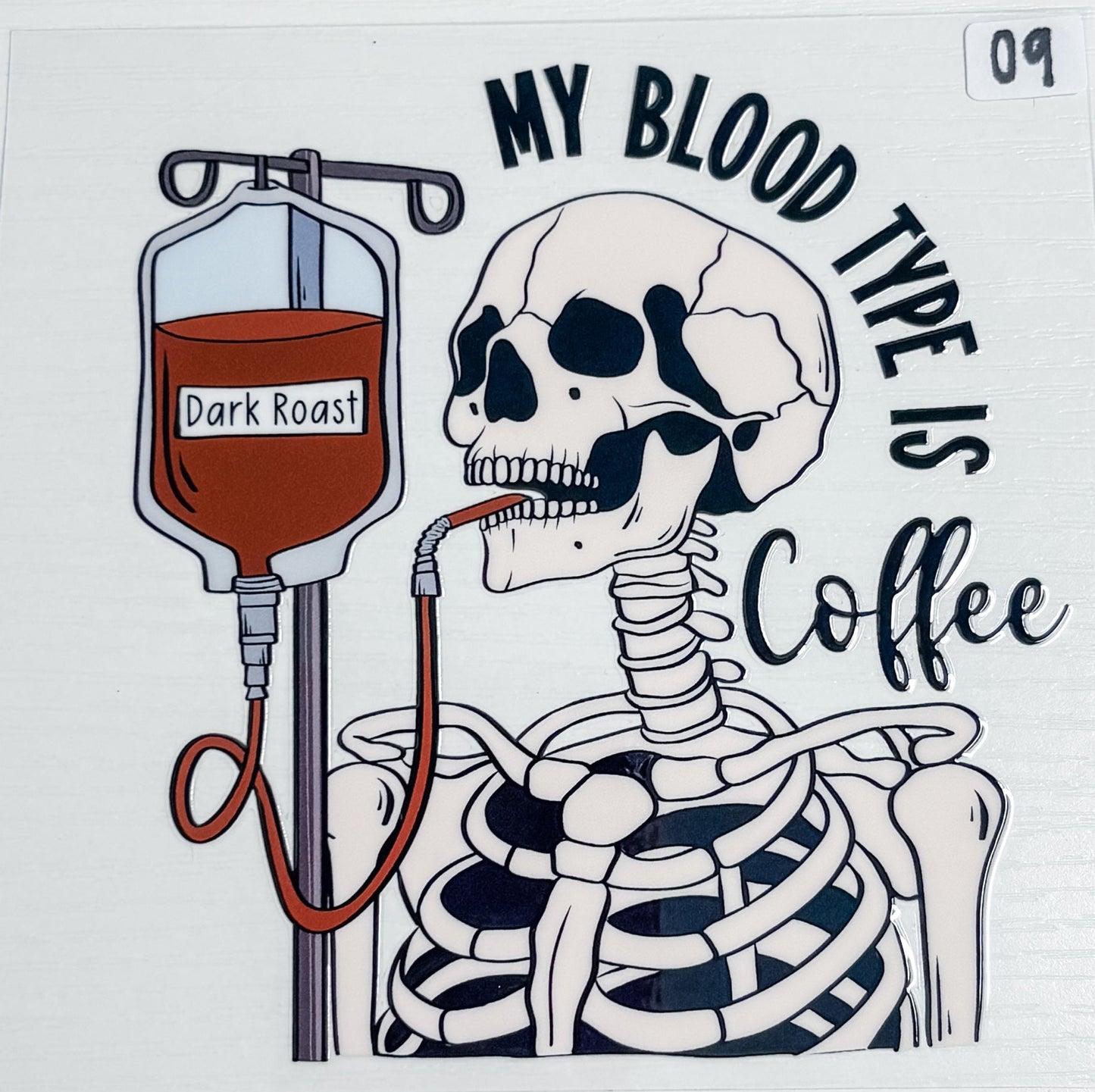 My Blood Type Is Coffee Decal 09