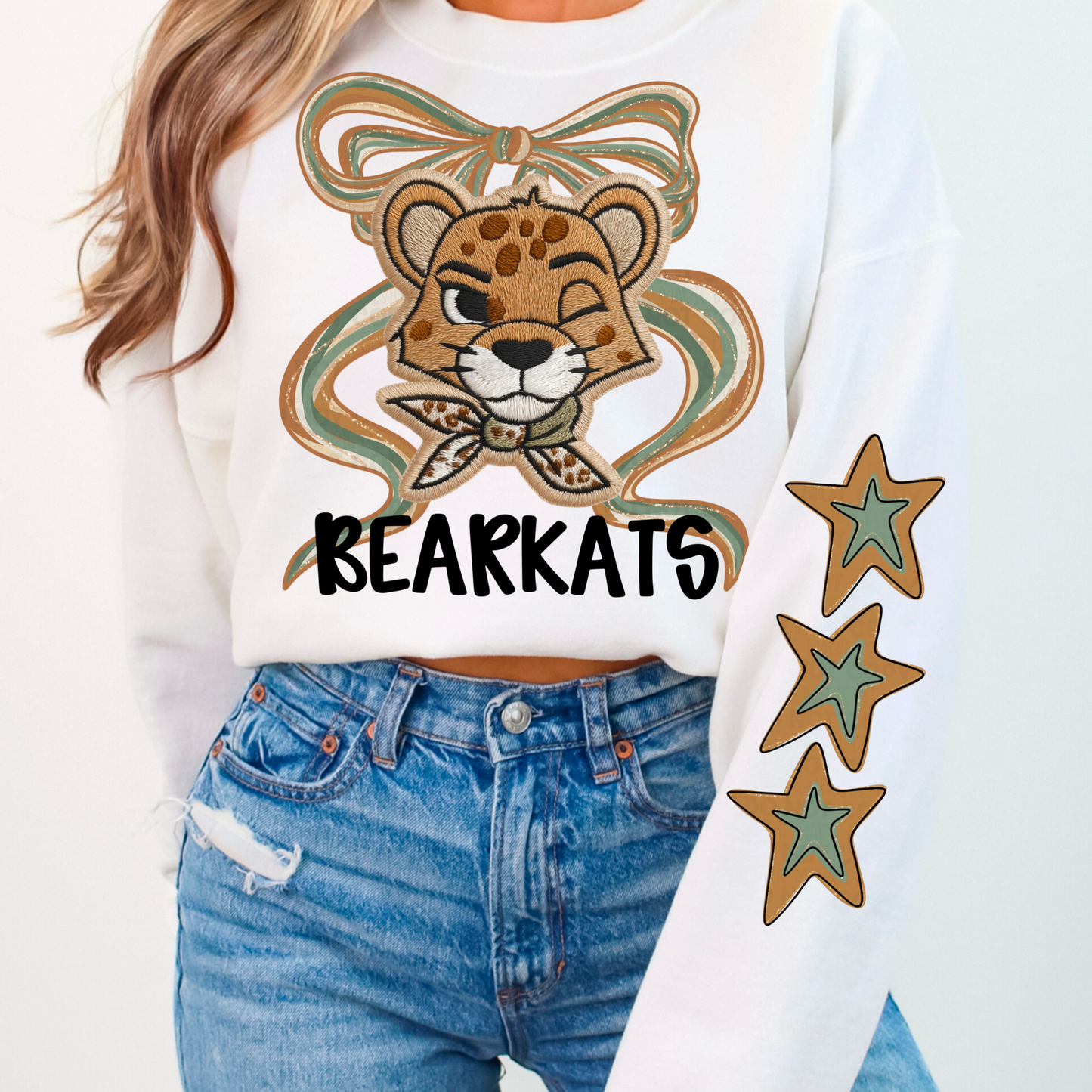 Faux Embroidered Mascots with Star Sleeve PNGs