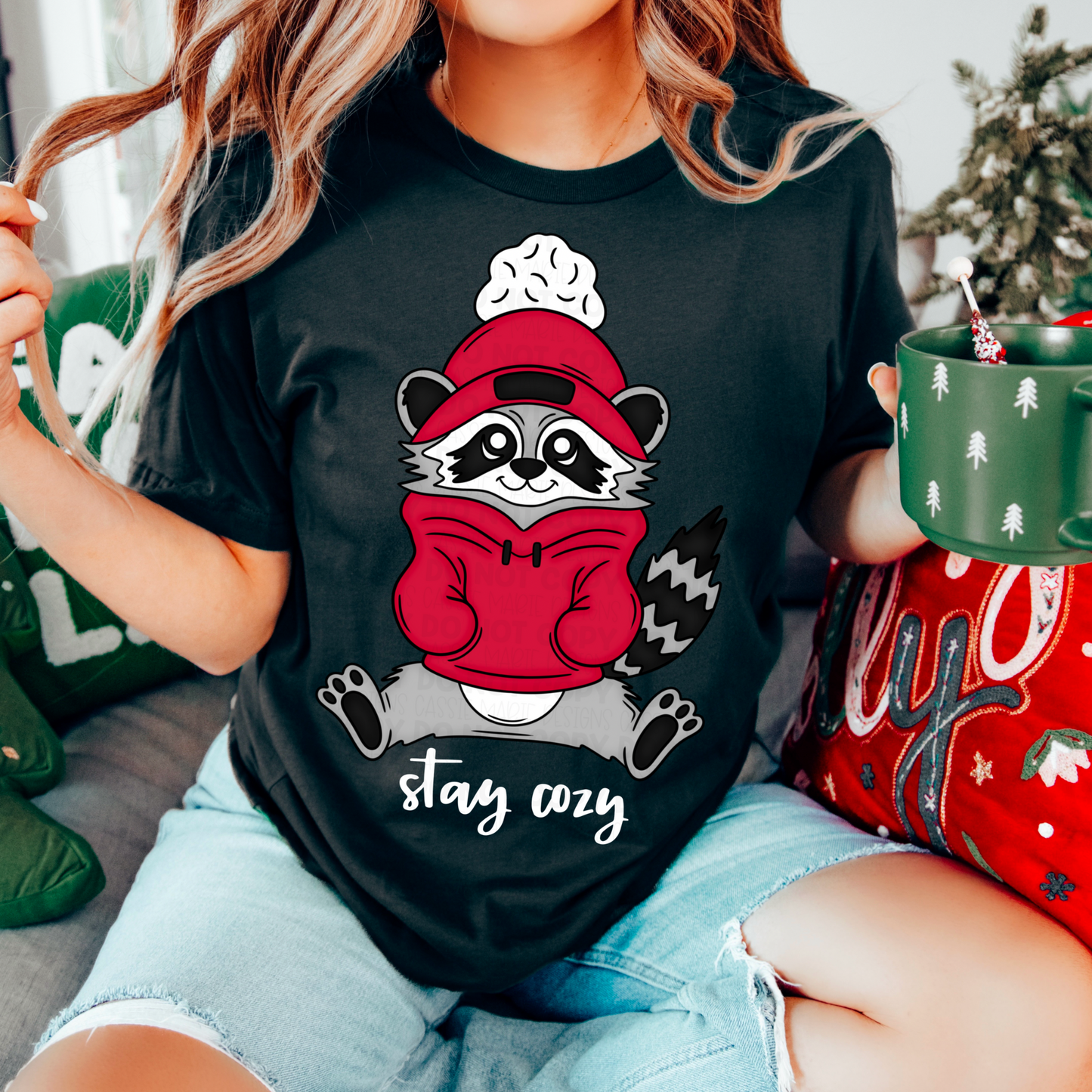 Stay Cozy Raccoon PNGs