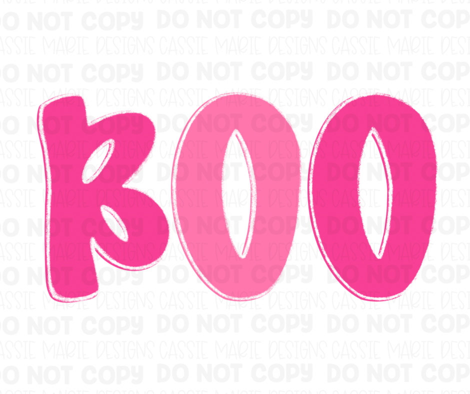 Glitter “boo” png