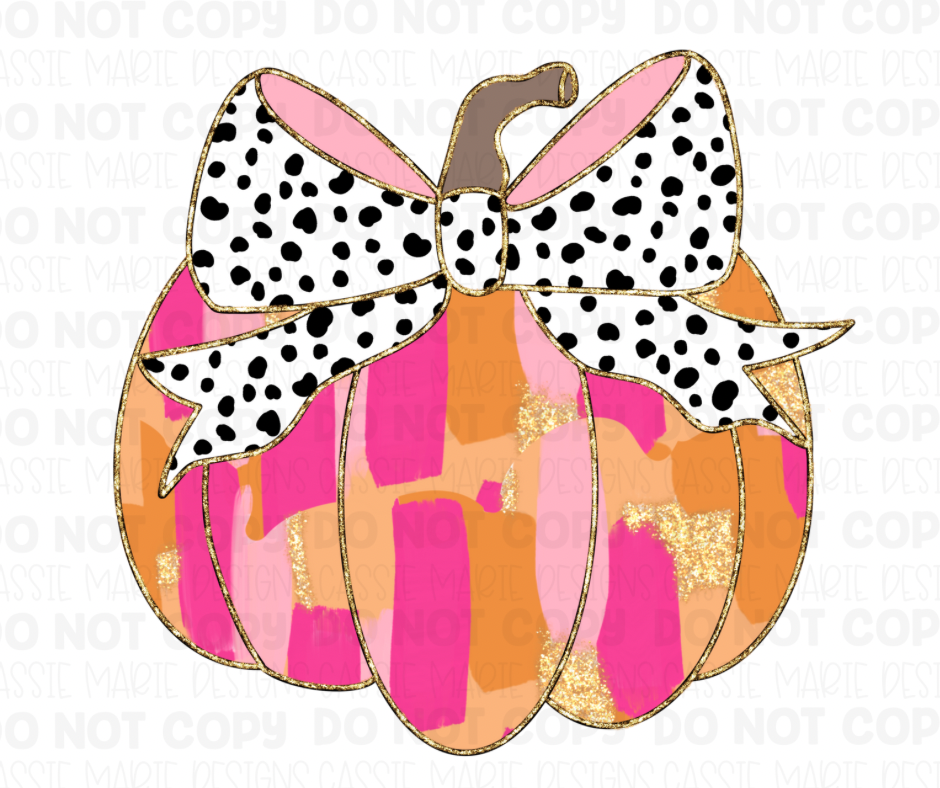 Gold brush stroke pumpkin png