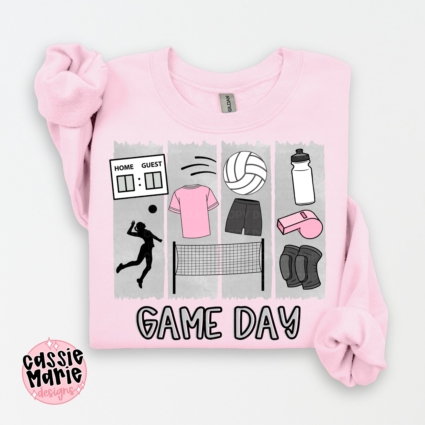 Volleyball Game Day PNG