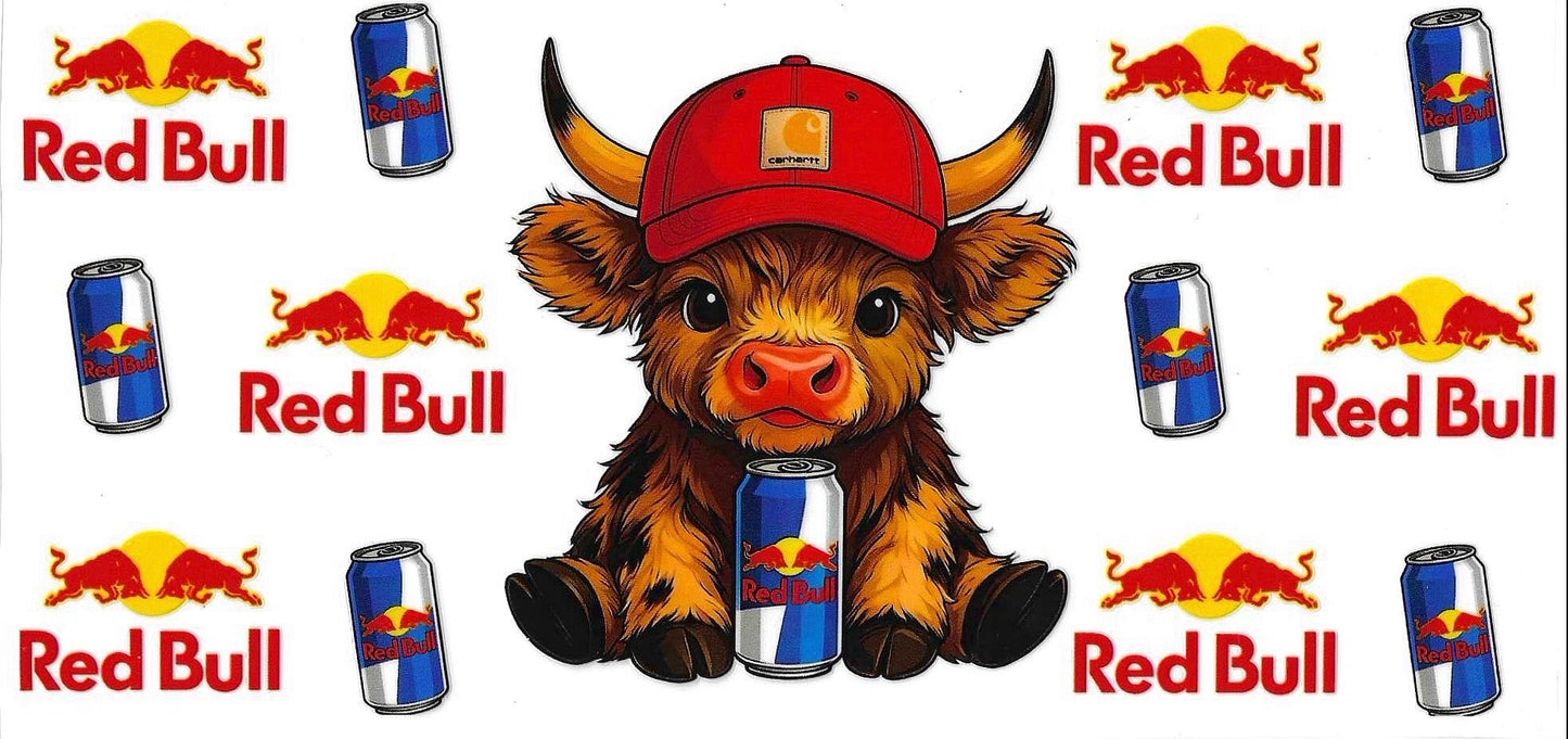 Highland Cow Energy Drink Wrap 508