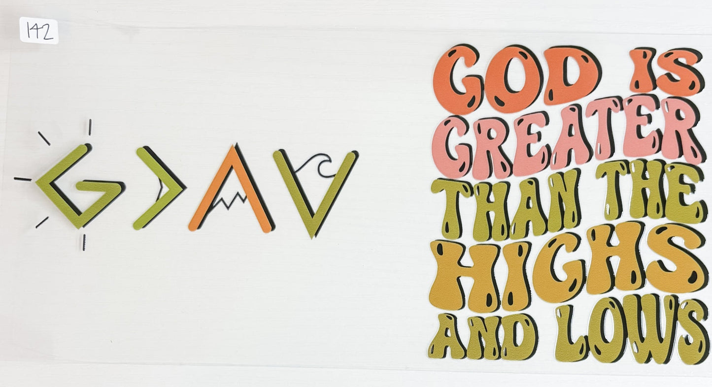 God Is Greater Wrap 142