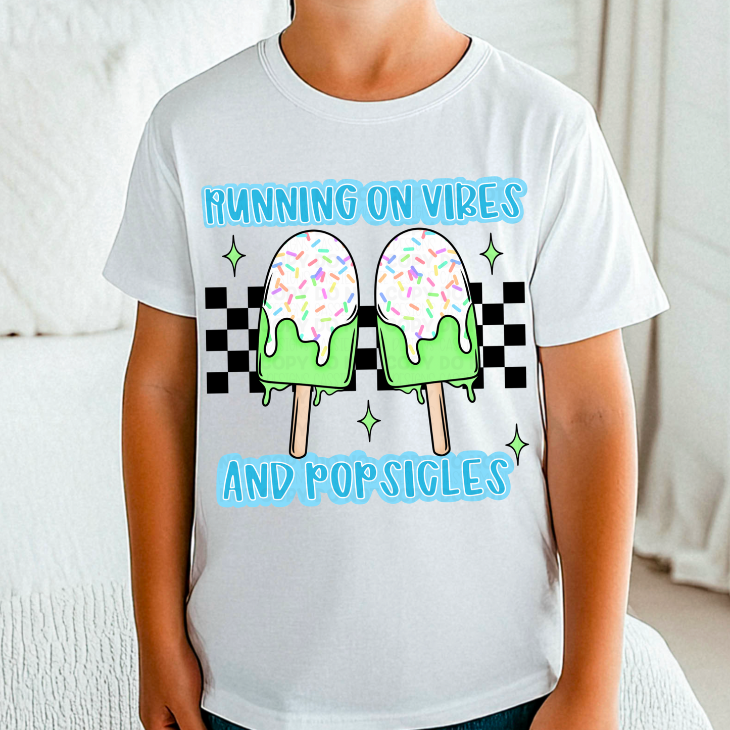 Running on Vibes and Popsicles PNG