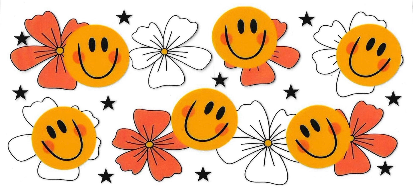 Flowers and Smileys Wrap 768
