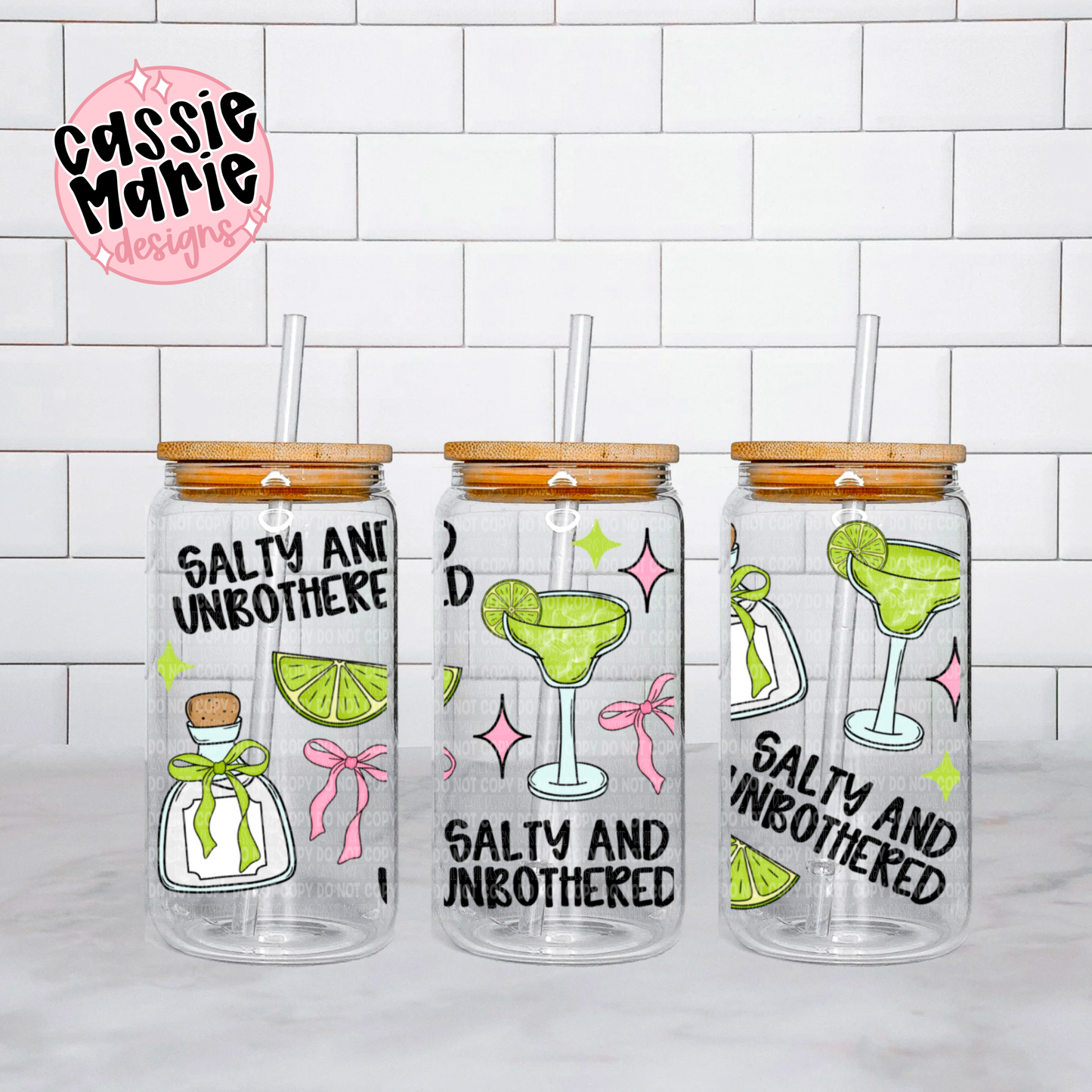 Salty and Unbothered 16 oz Wrap