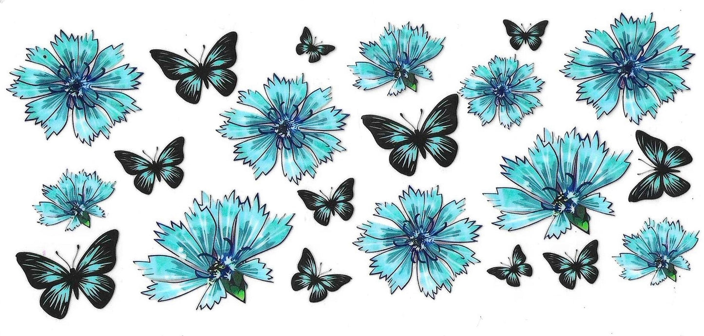 Floral Butterflies Wrap 759