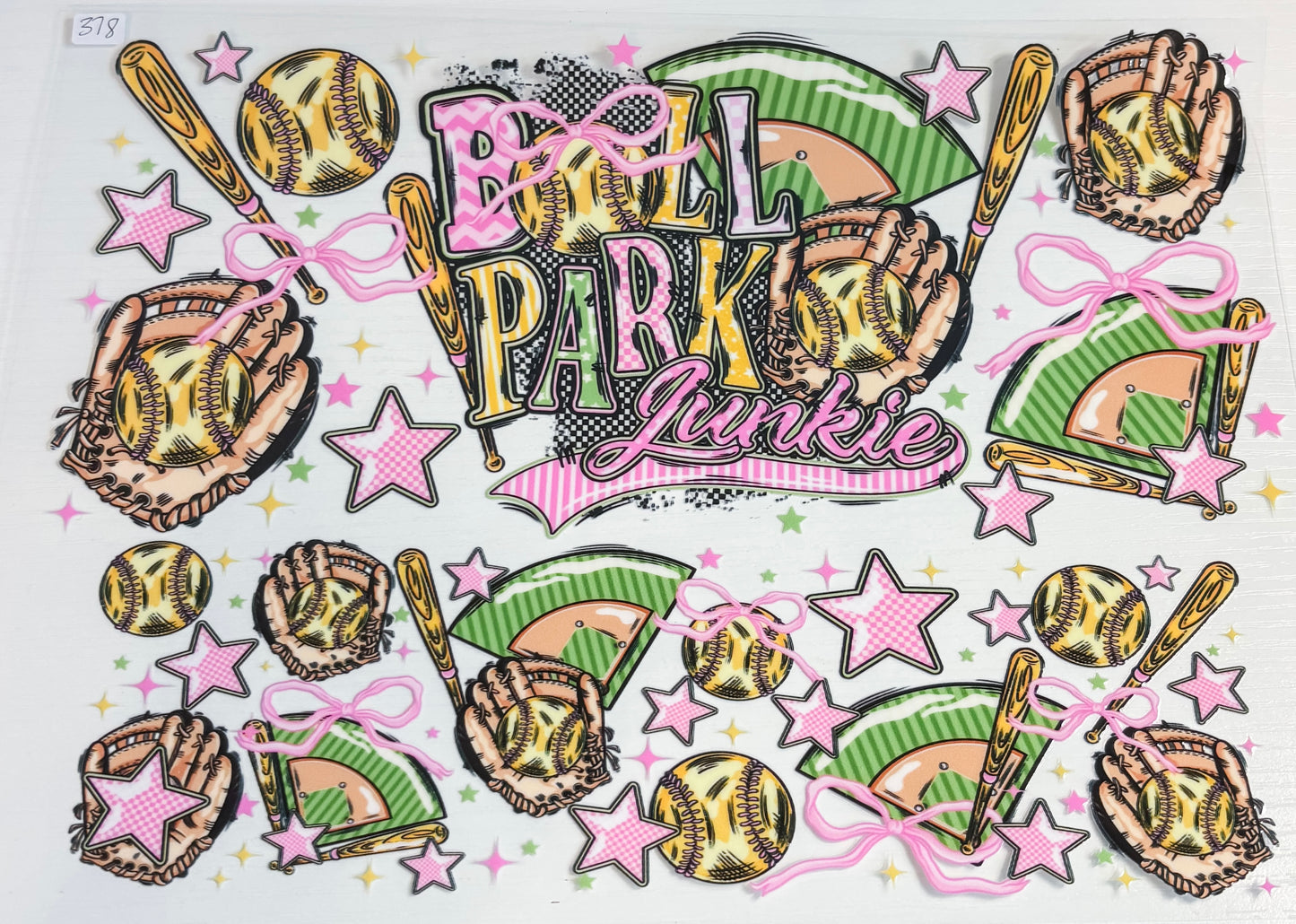 Softball Ballpark 40oz Wrap 378