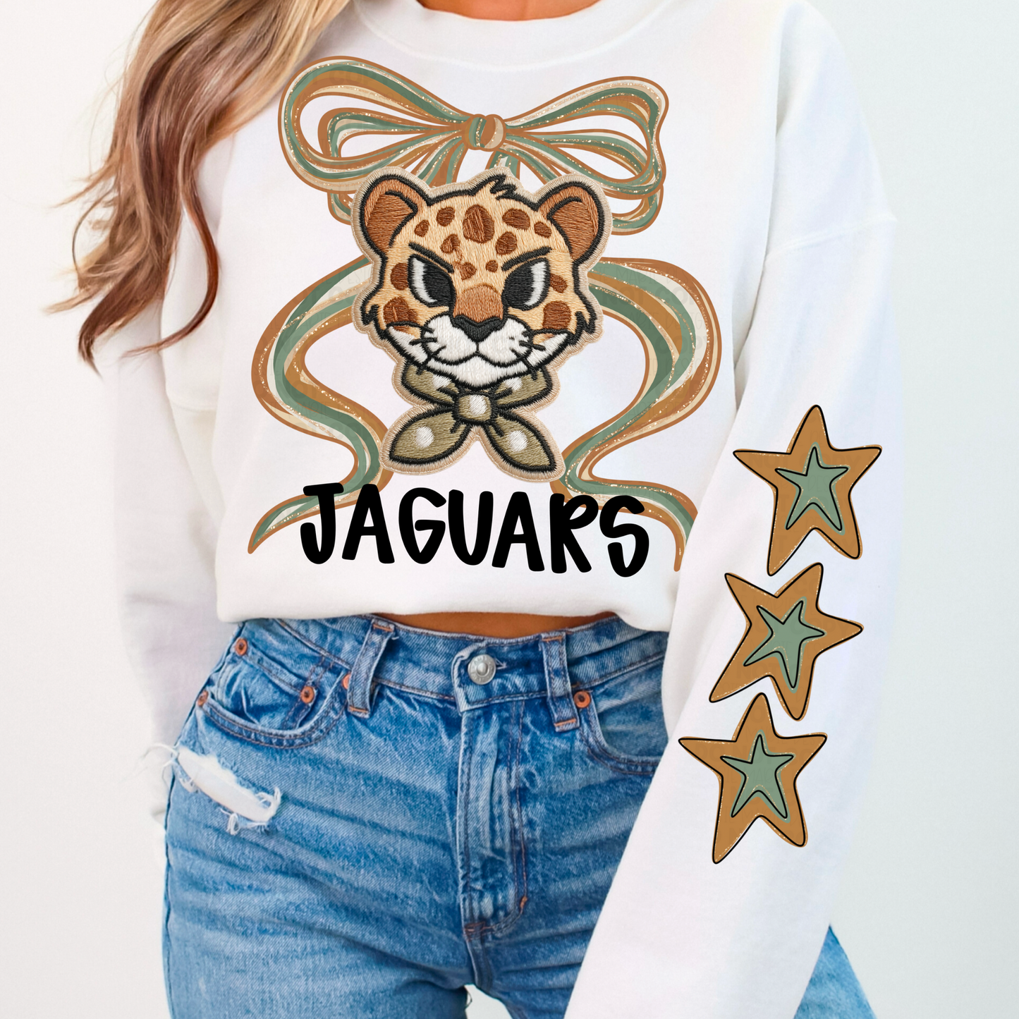 Faux Embroidered Mascots with Star Sleeve PNGs