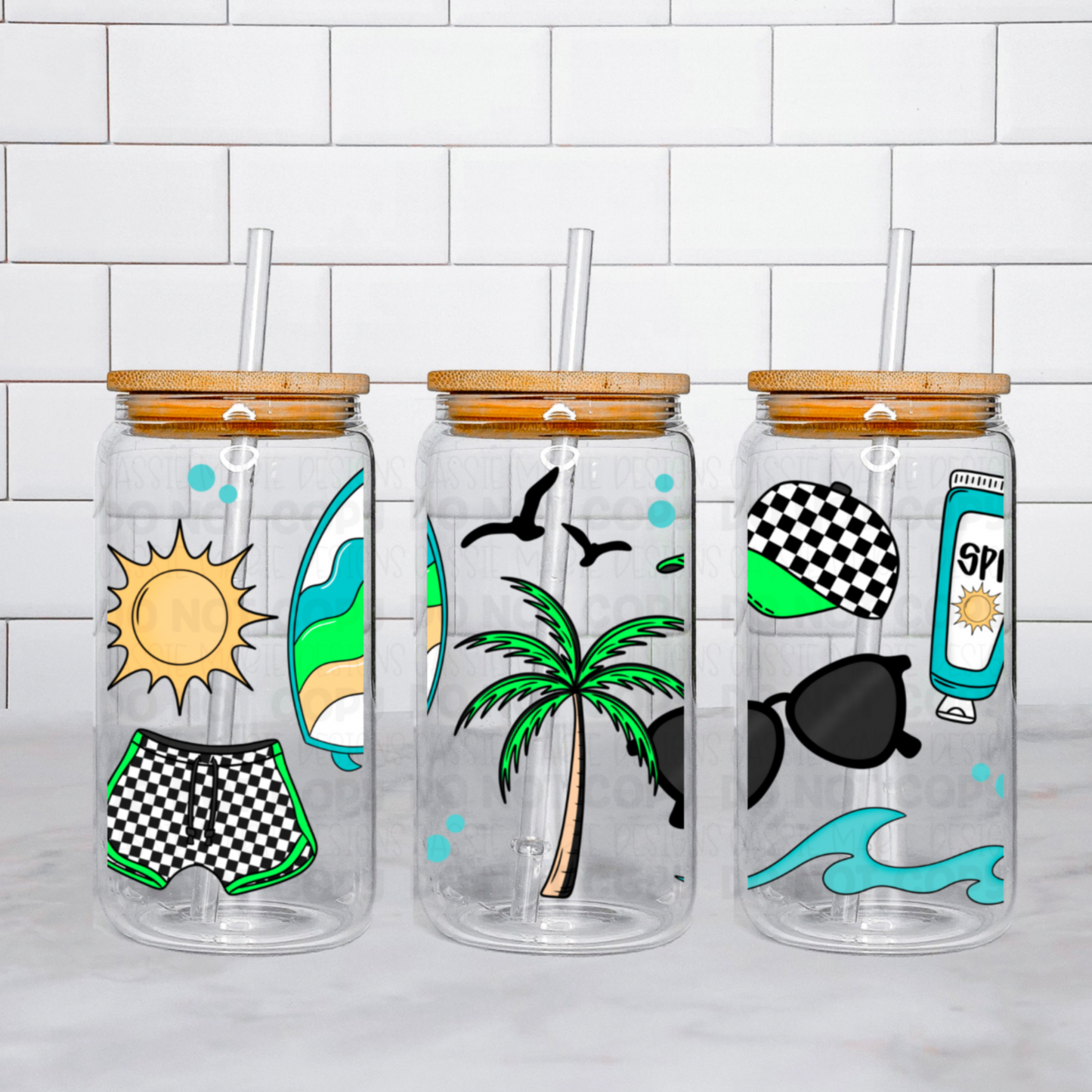 Boy Summer 16 oz Wrap PNG