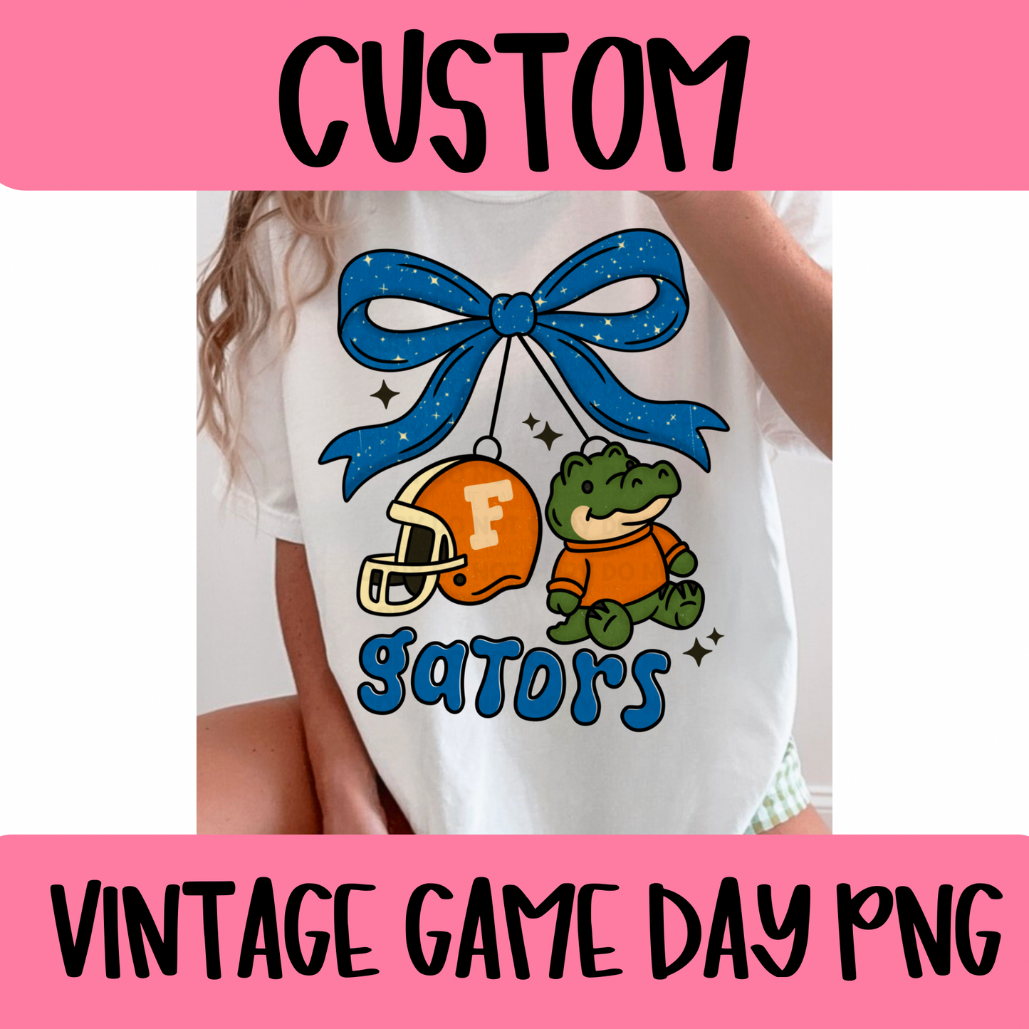 CUSTOM Vintage Game Day Plushy PNG