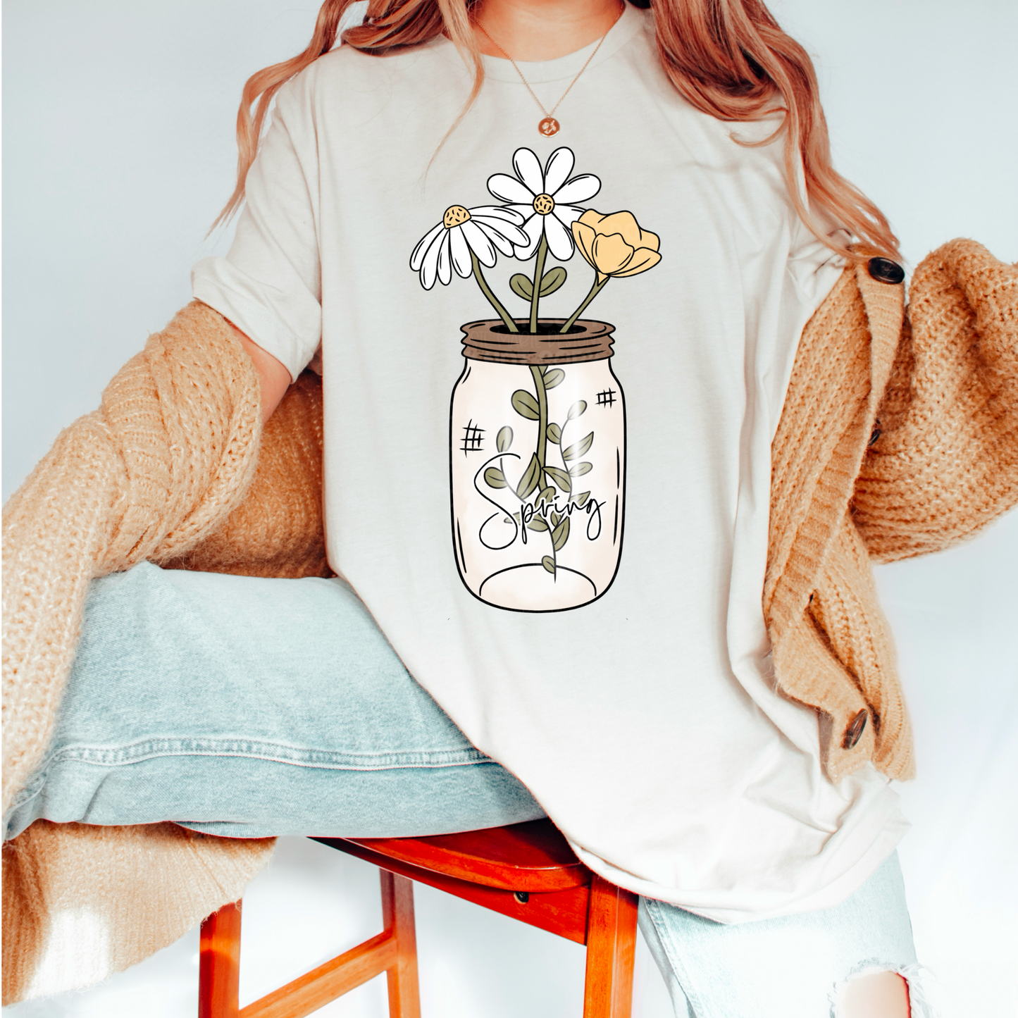 Spring Mason Jar PNG