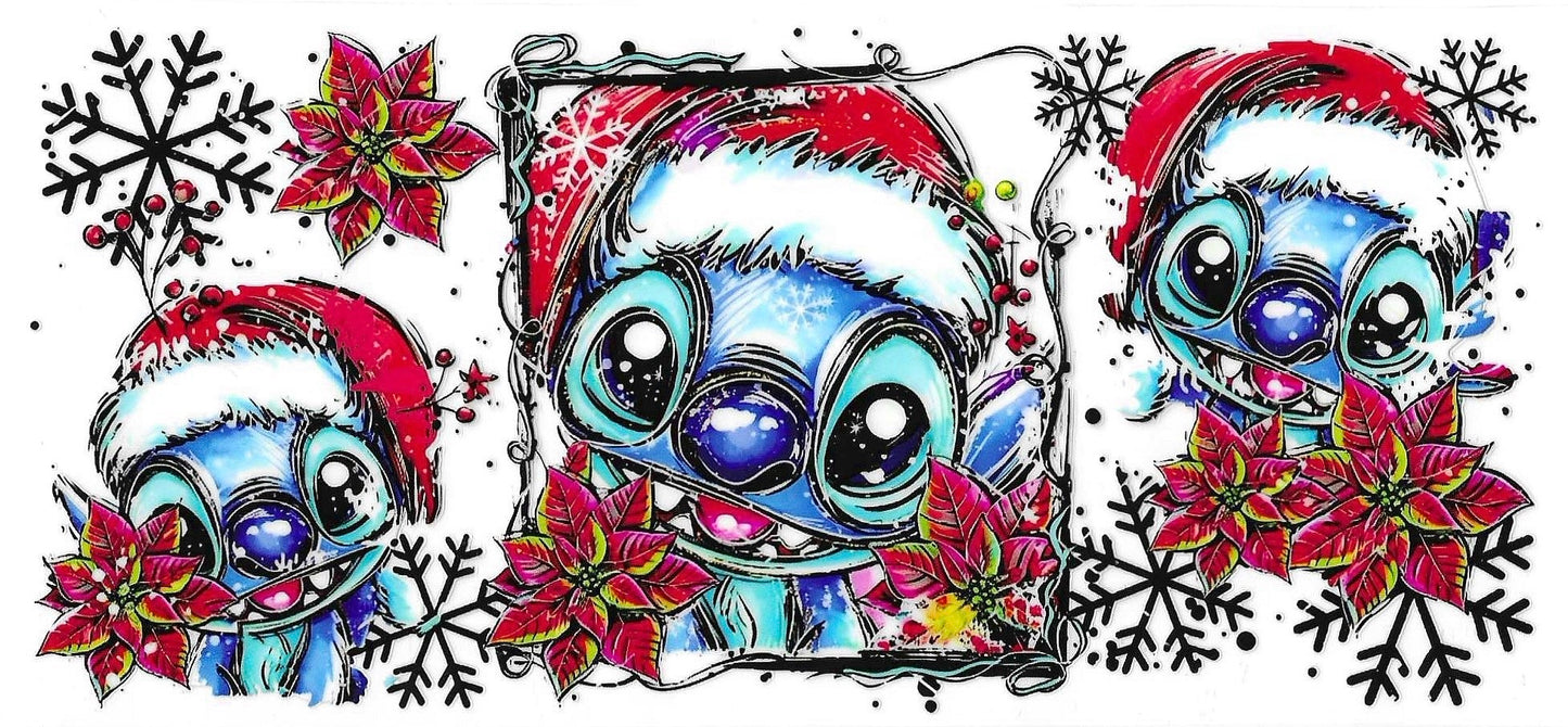 Blue Alien Christmas Wrap 1606