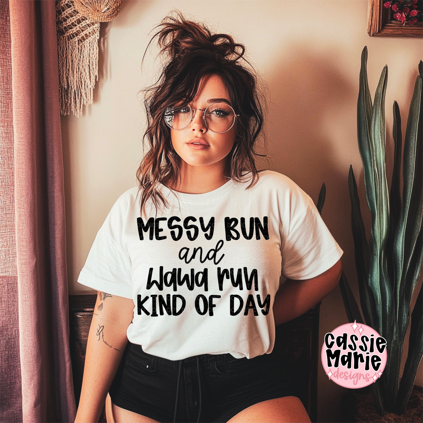 Messy Bun Kind of Day PNG