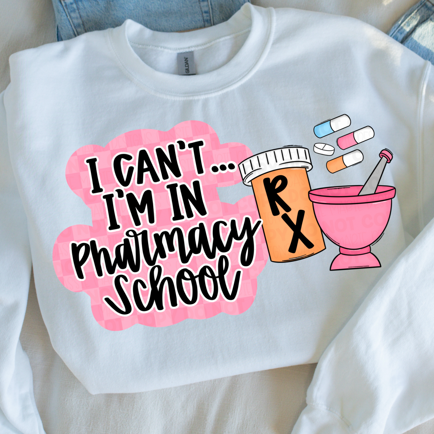 I Can’t I’m In Pharmacy School PNG