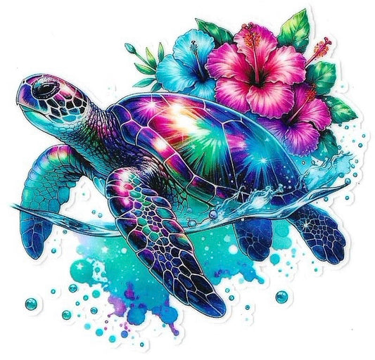 Beach Turtle Decal 1790