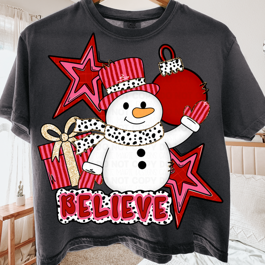 Believe Snowman PNG