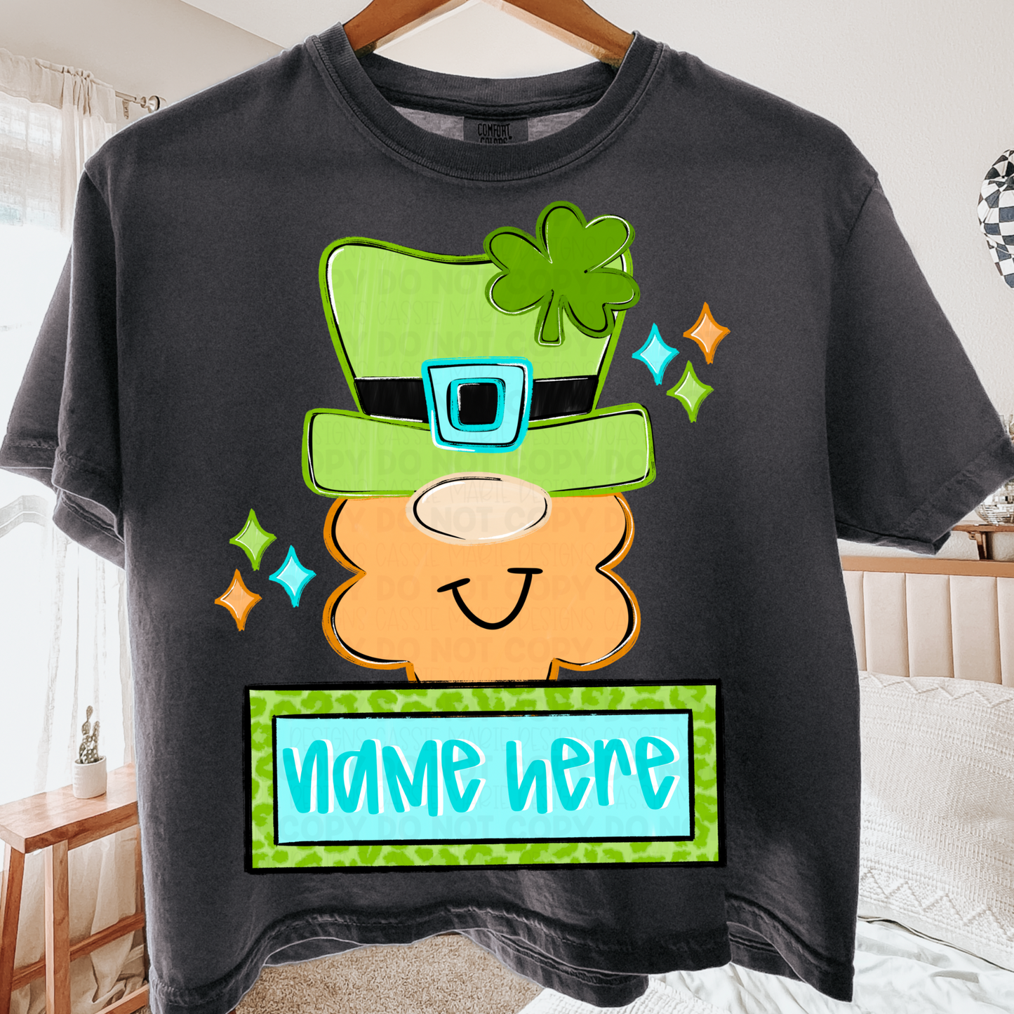 Boy Leprechaun Name Plate PNG