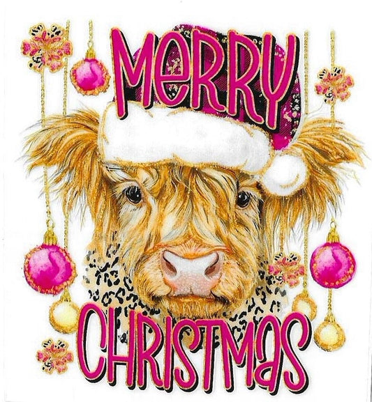 Christmas Cow Decal 1783