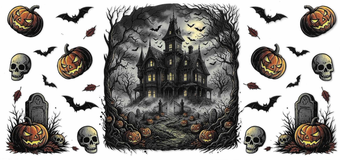 Halloween Haunted House Wrap 2171