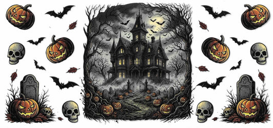 Halloween Haunted House Wrap 2171