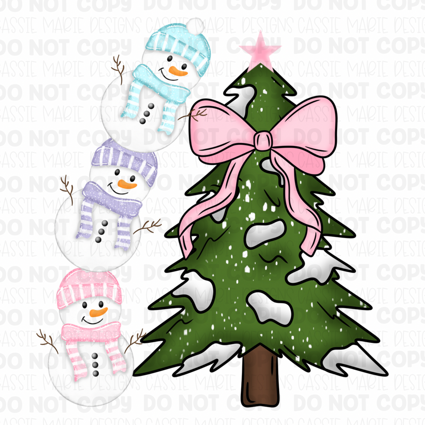 Stacked Snowmen PNG