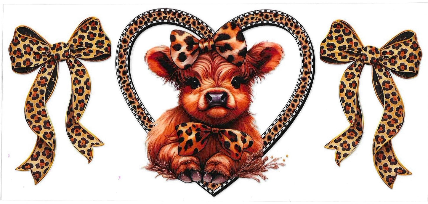 Highland Cow Bows Wrap 593