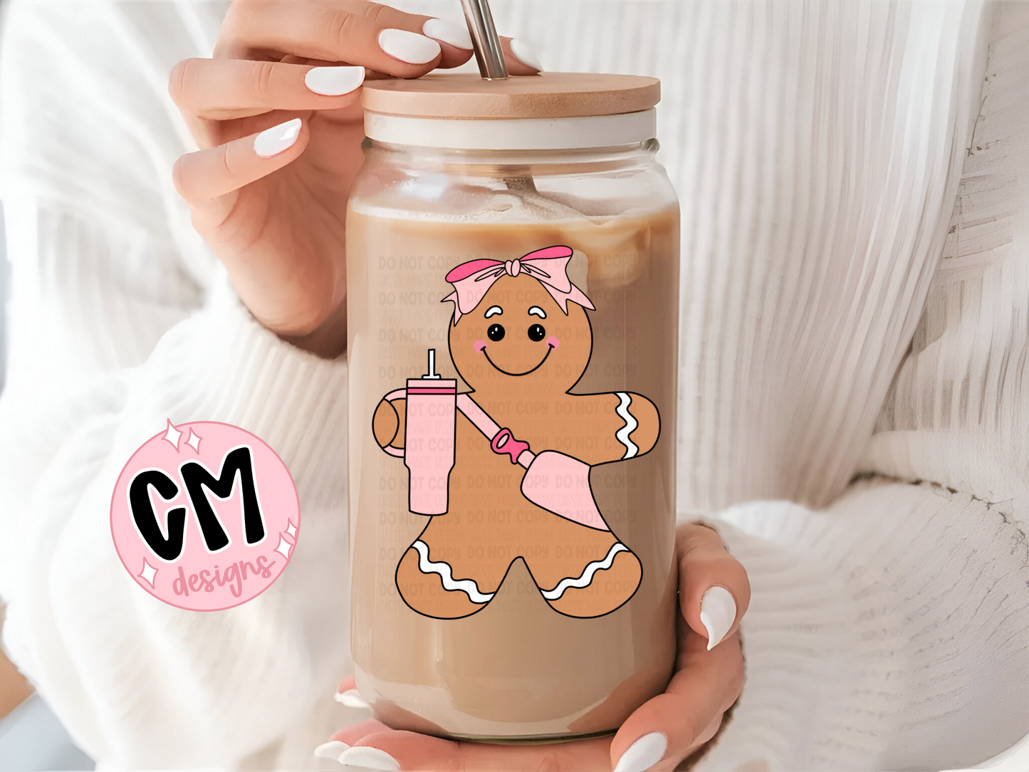 Boujee gingerbread girl svg png