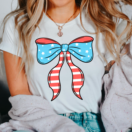 USA Coquette Bow PNG