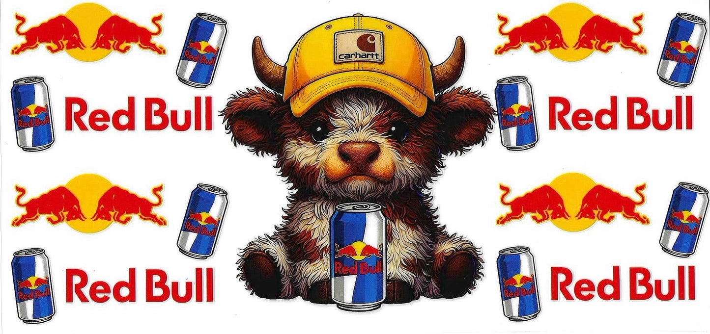 Highland Cow Energy Drink Wrap 509