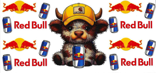 Highland Cow Energy Drink Wrap 509