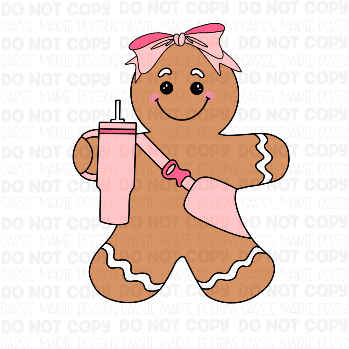 Boujee gingerbread girl svg png