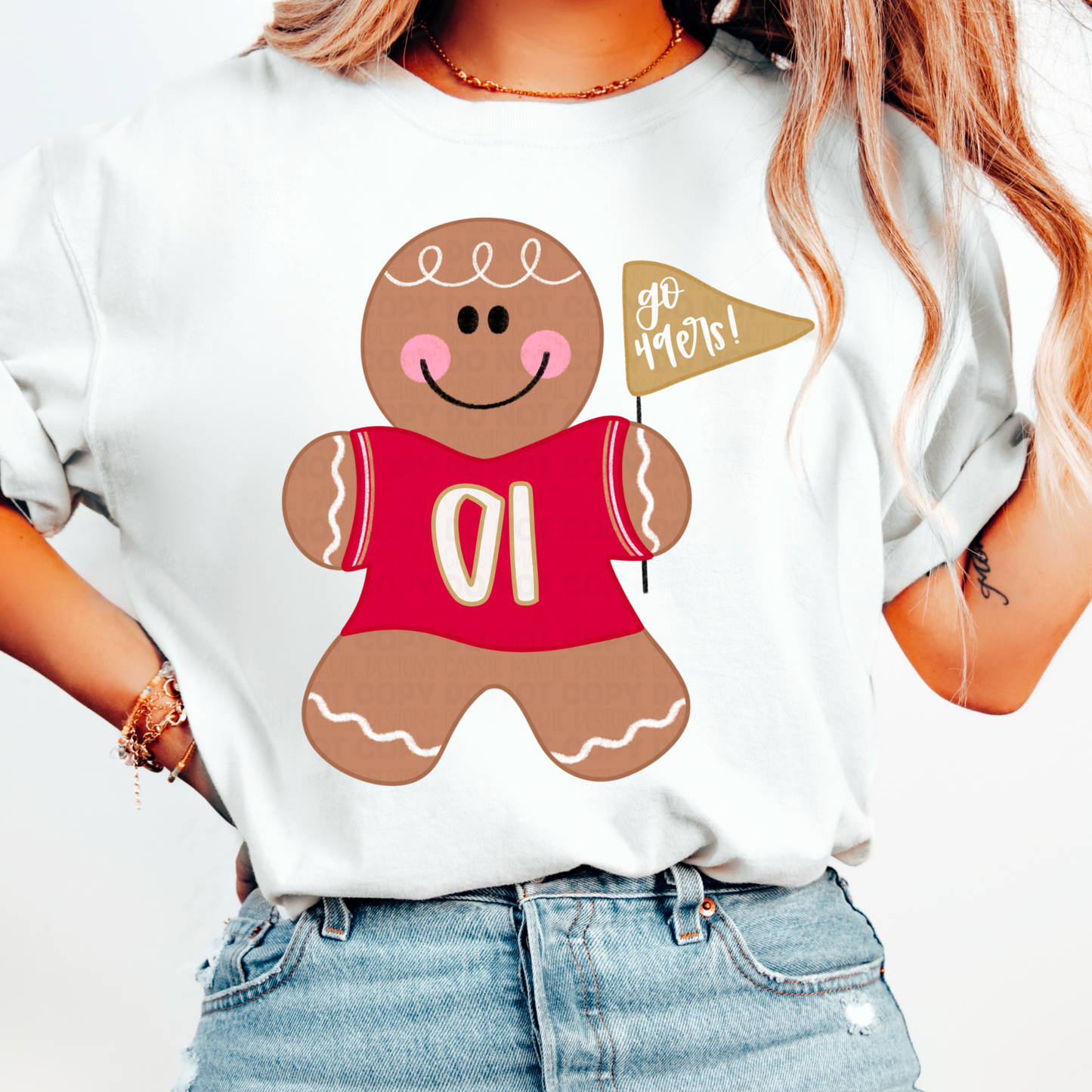 Gingerbread Man Team Spirt PNG