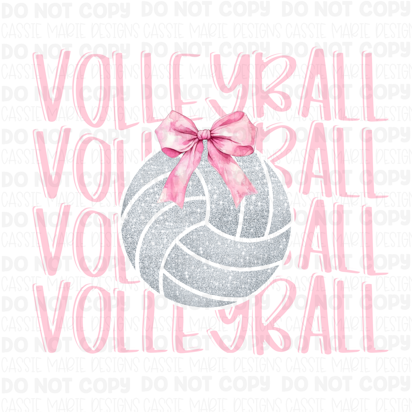 Volleyball coquette bow png