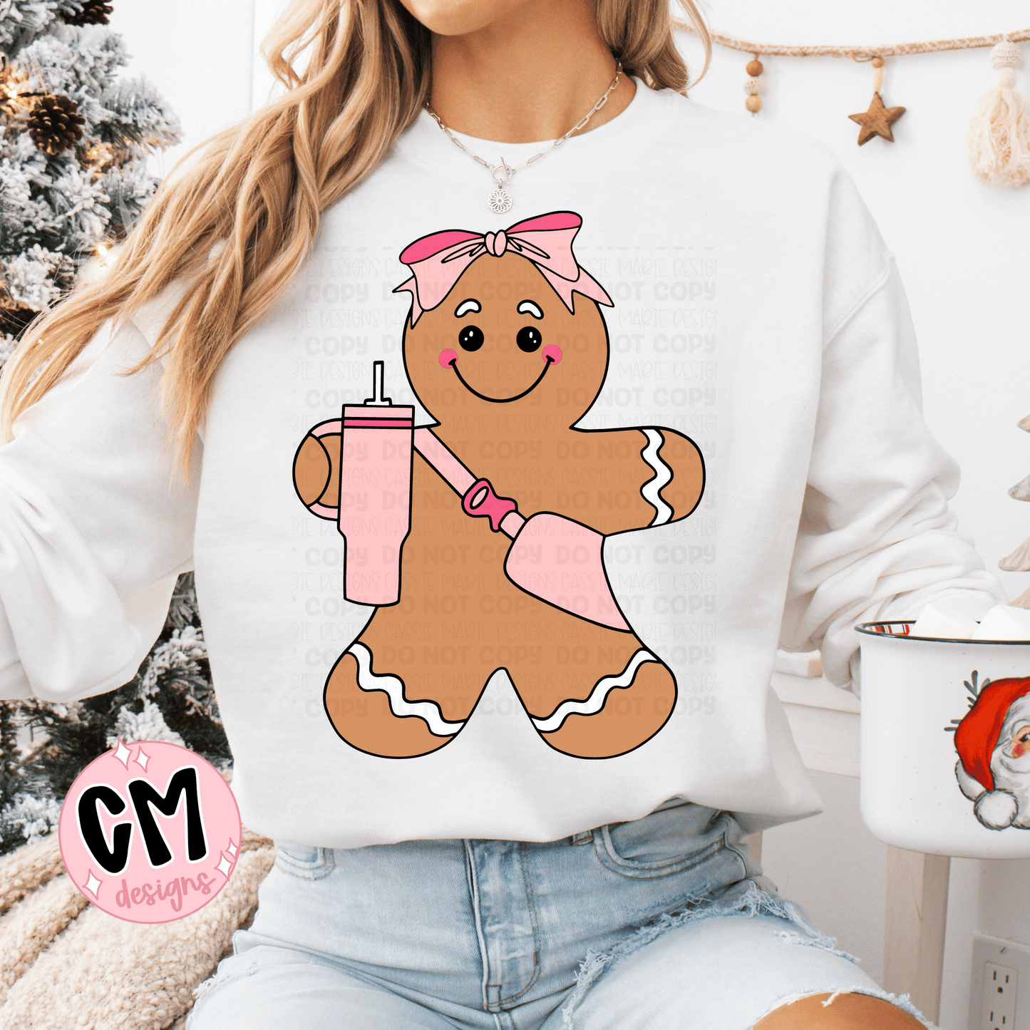 Boujee gingerbread girl svg png