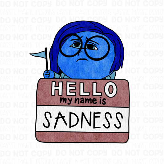 Hello my name is sadness png