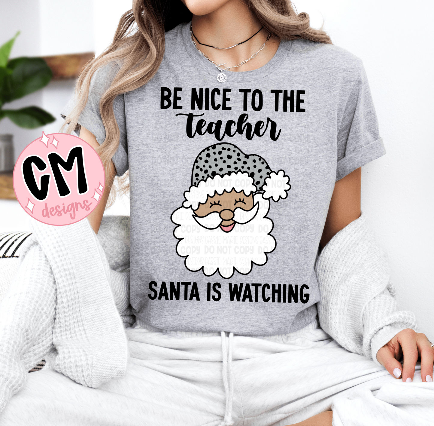 Be nice to the teacher svg png | Teacher christmas png