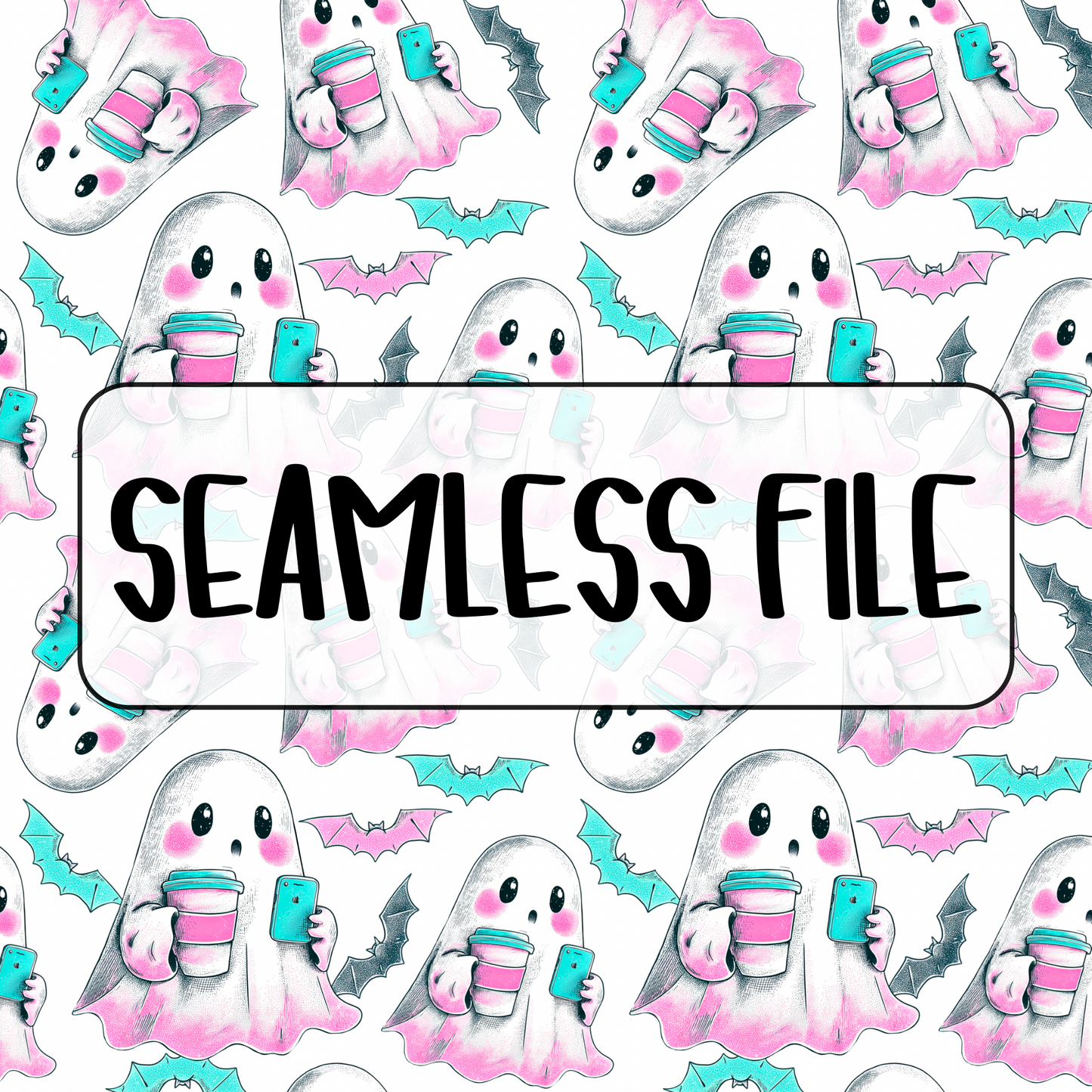 Pastel Ghost Seamless