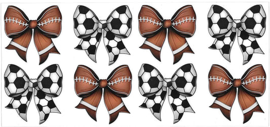 Soccer and Football Bows Double Sided Wrap 828