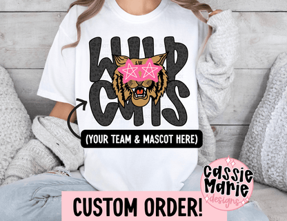 CUSTOM Team Name with Mascot PNG